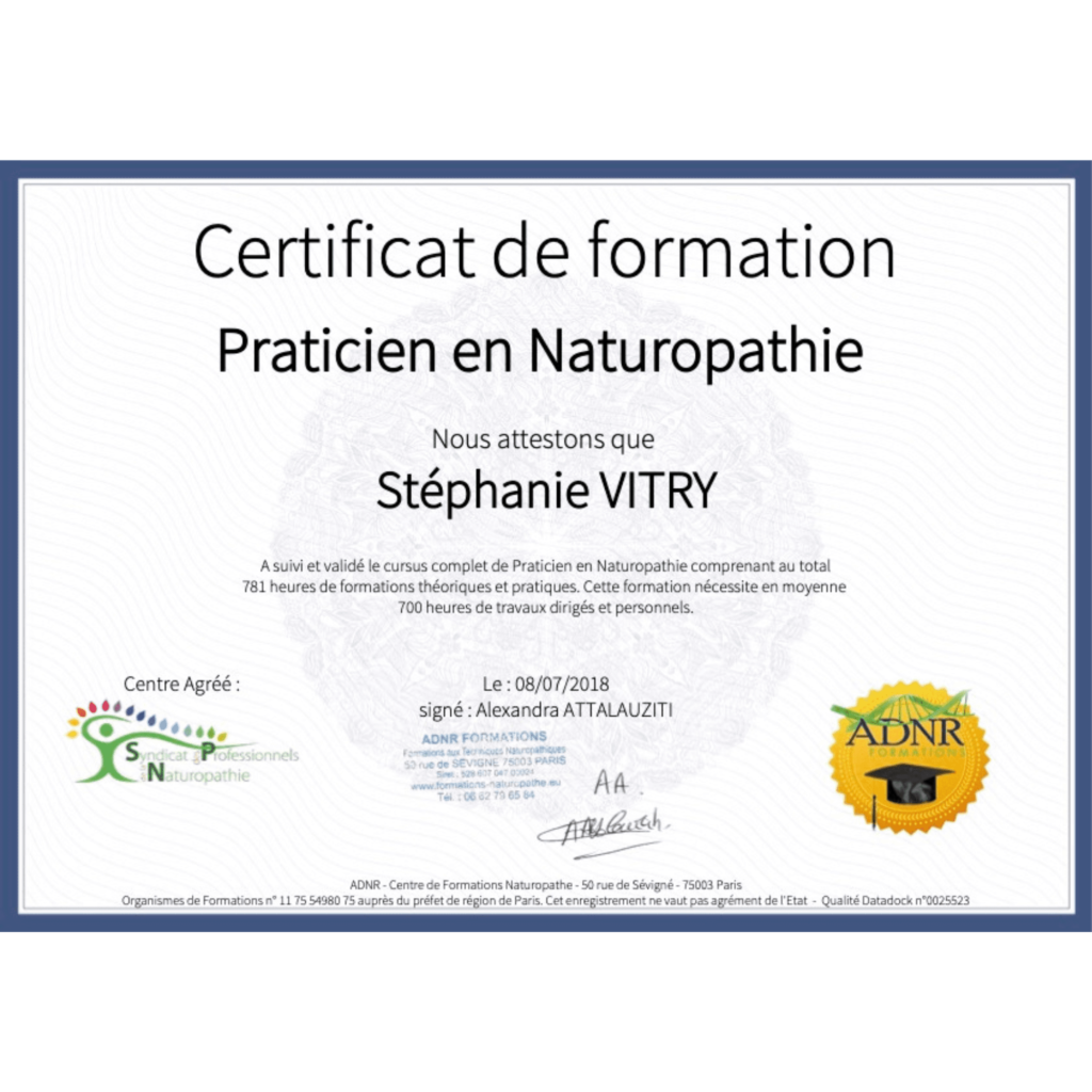 certification naturopathe france